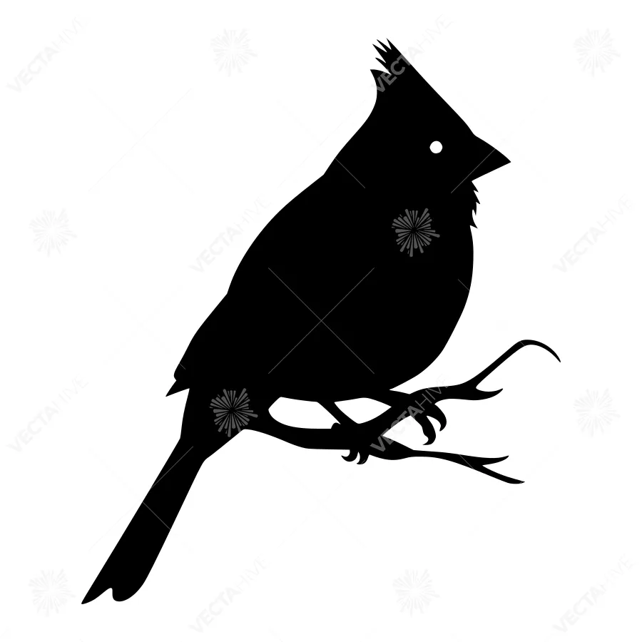 Cardinal Silhouette Vector Illustration