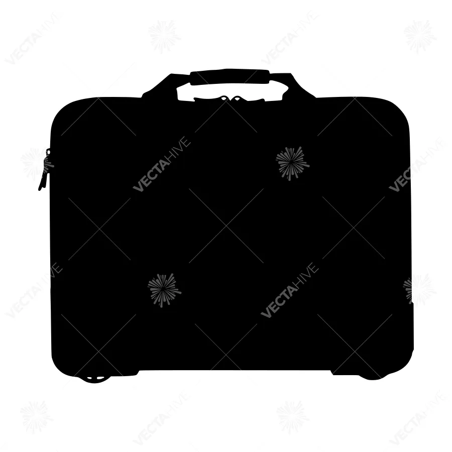 Laptop Case Silhouette - Black Outline