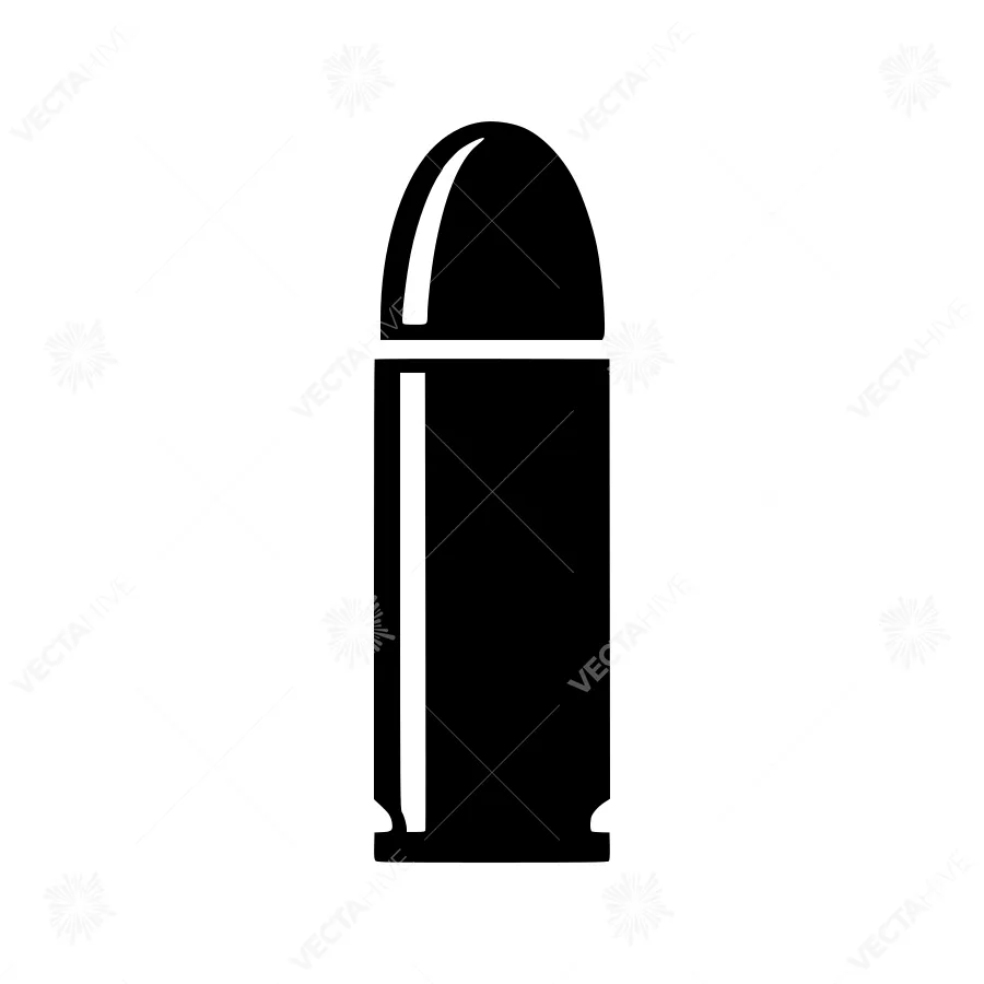 Black Bullet Head Silhouette Icon