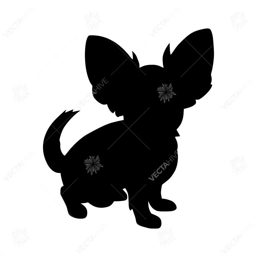 Chihuahua Silhouette - Black Pet Icon