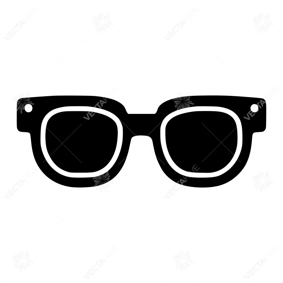 Black Sunglasses Icon - Vector Illustration