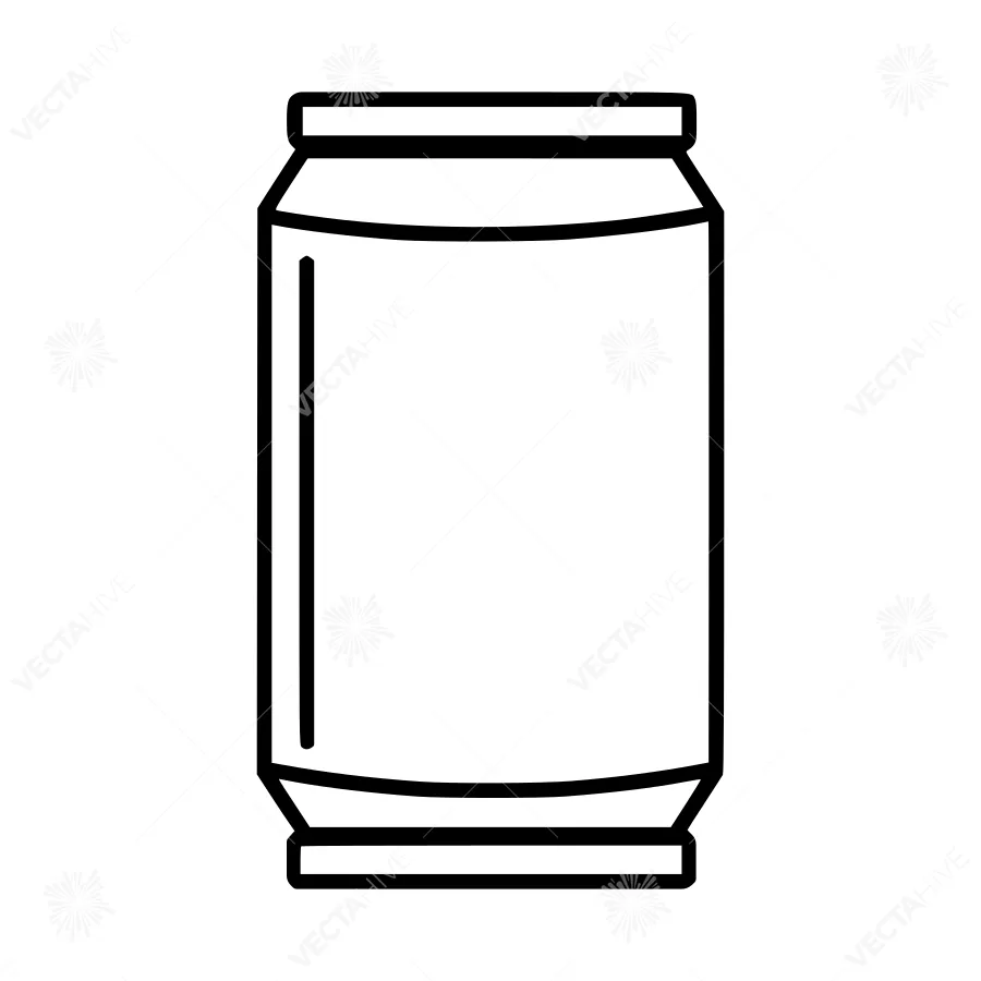 Soda Can Line Art Icon