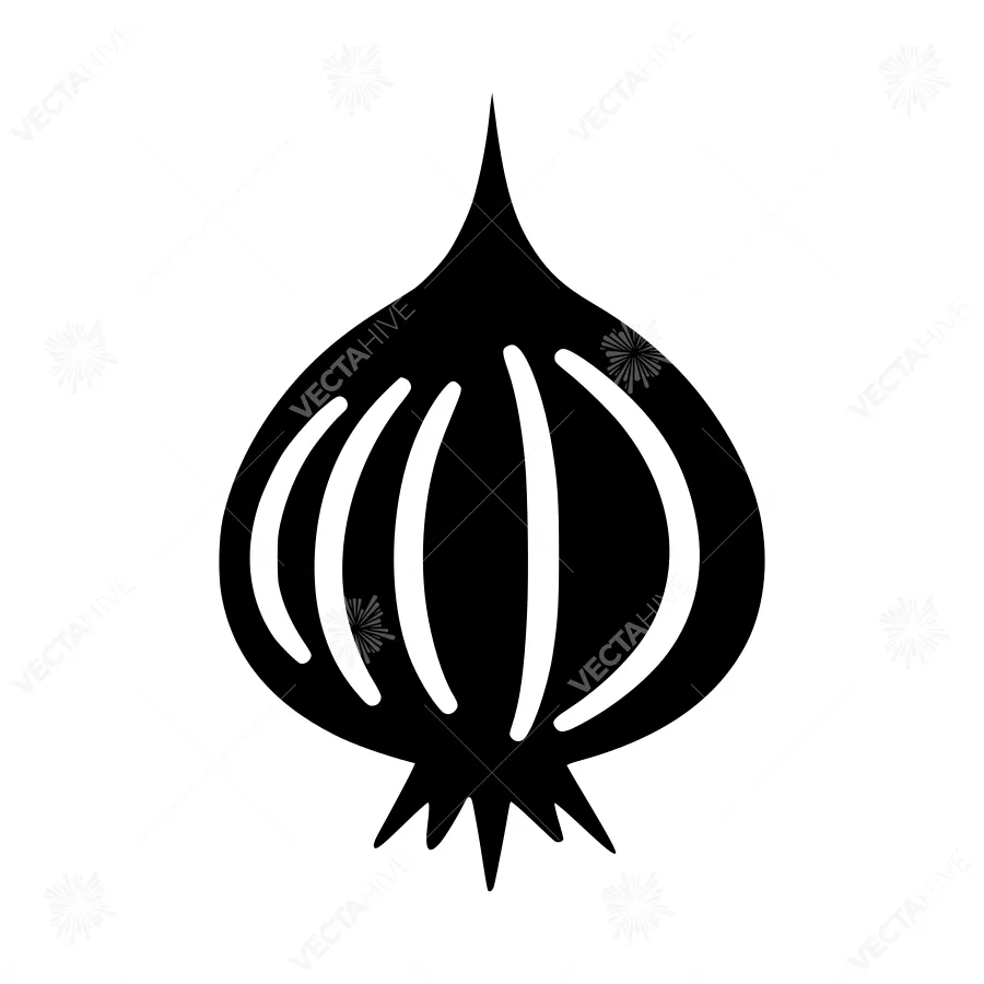 Black Onion Icon - Simple Vector Illustration