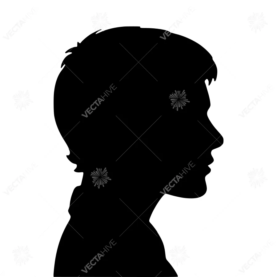 Silhouette Portrait - Young Man Profile