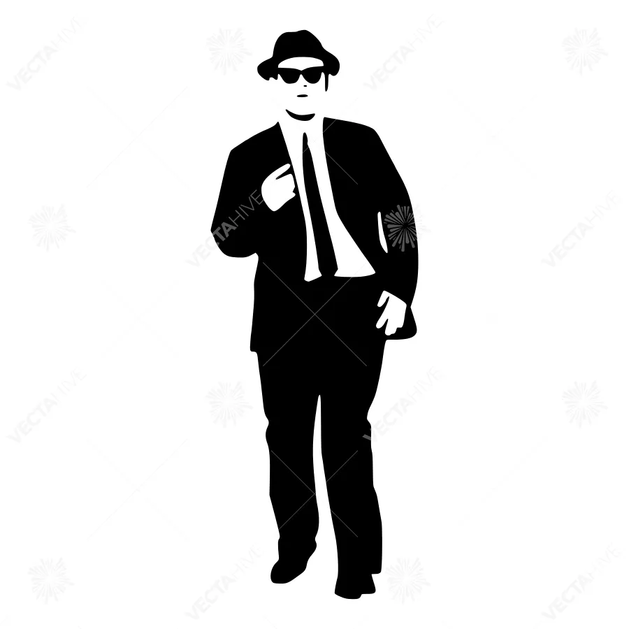 Silhouette Detective - Classic Film Noir Figure