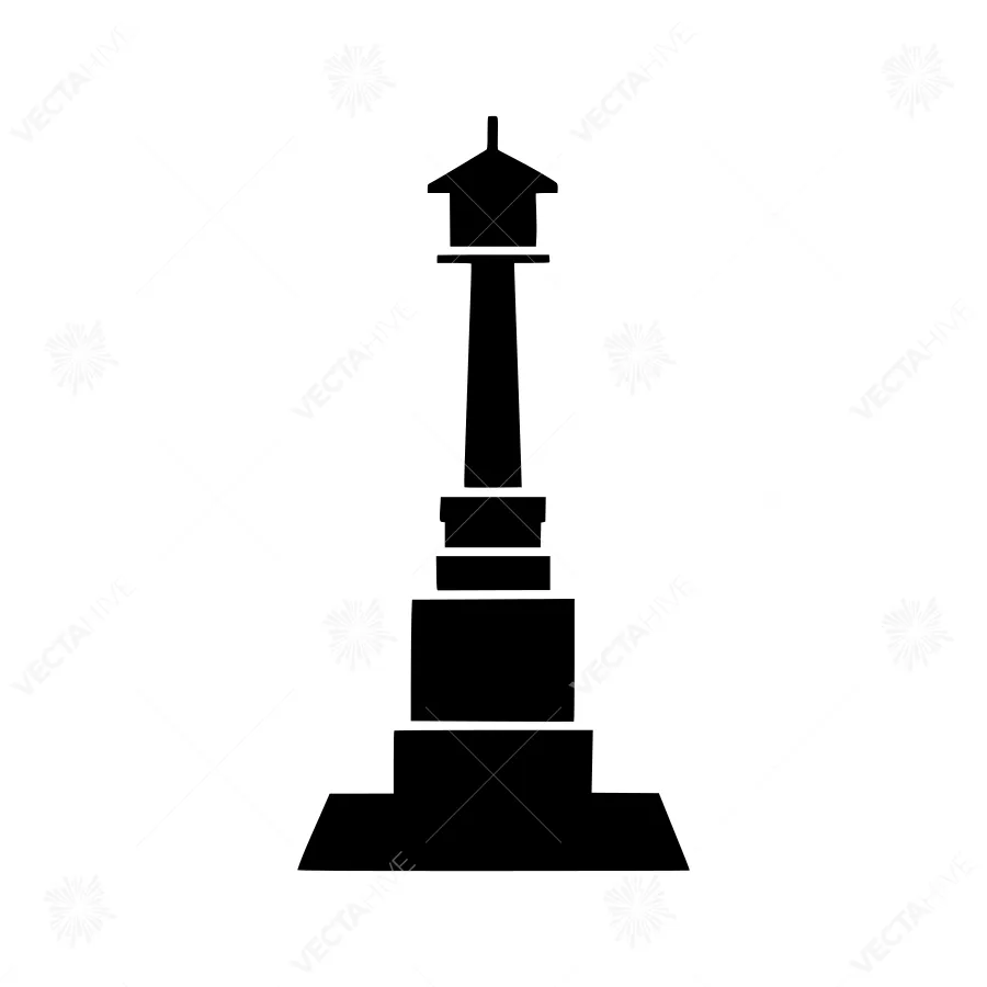 Black Lighthouse Silhouette Icon