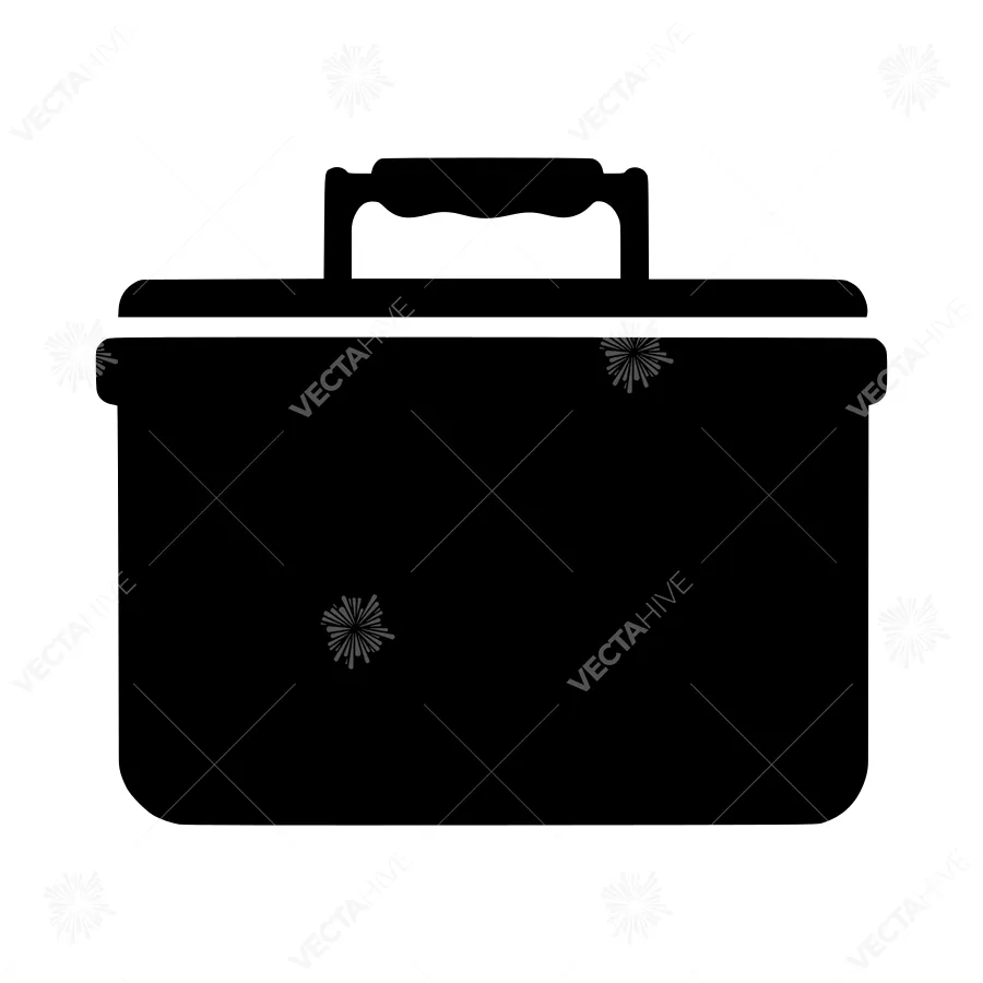 Cooler Icon - Simple Black Silhouette