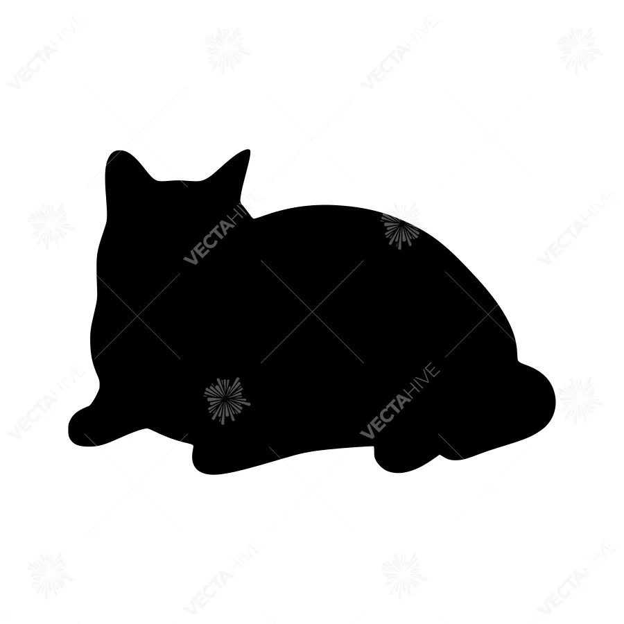 Black Rabbit Silhouette Vector Illustration