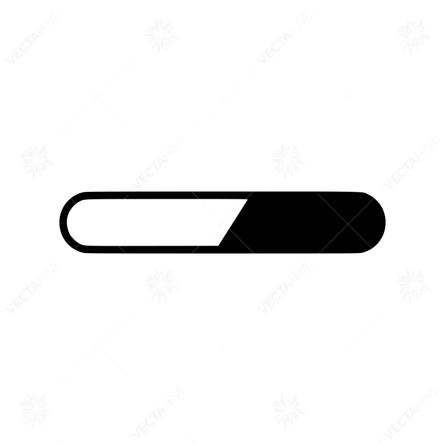 Progress Bar Icon - Simple Black & White