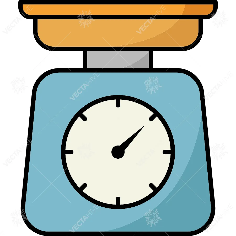 Kitchen Utensil Scale Icon vector Design illustration