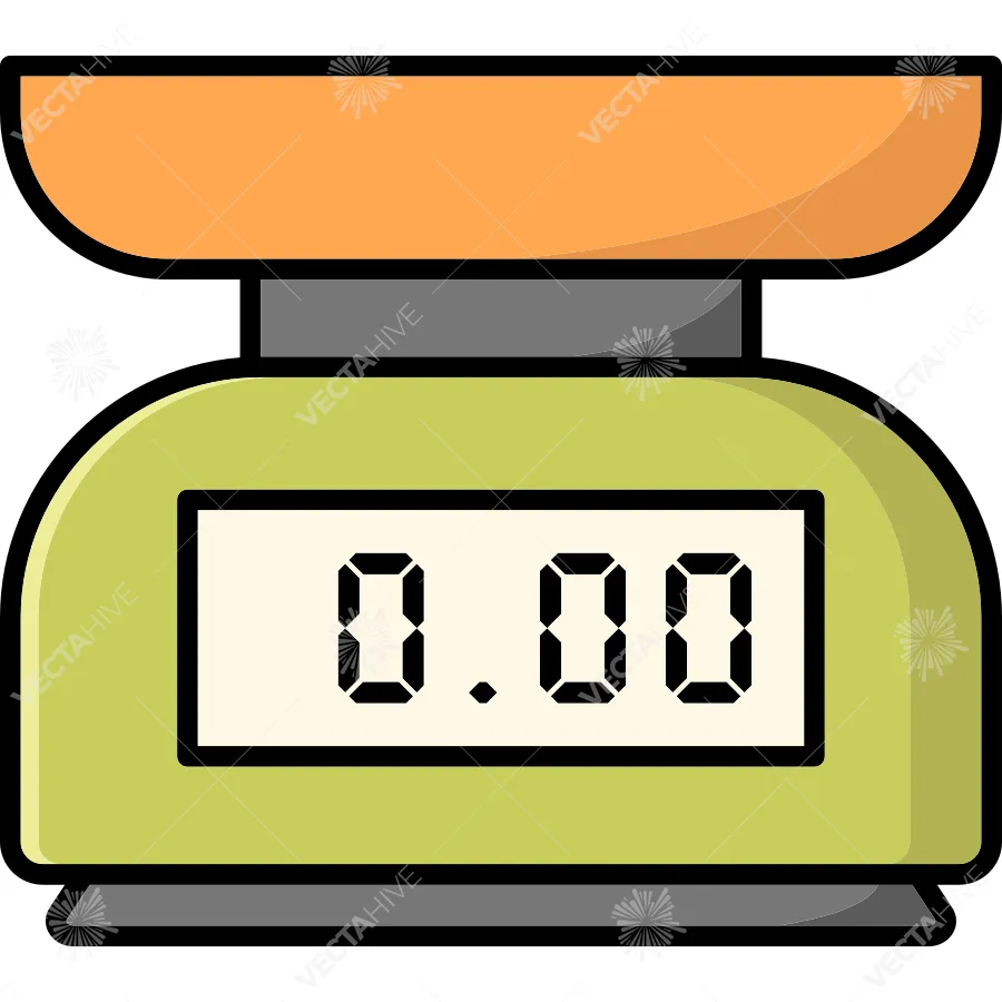 Kitchen Utensil Scale Icon vector Design illustration