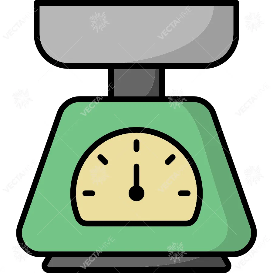 Kitchen Utensil Scale Icon vector Design illustration