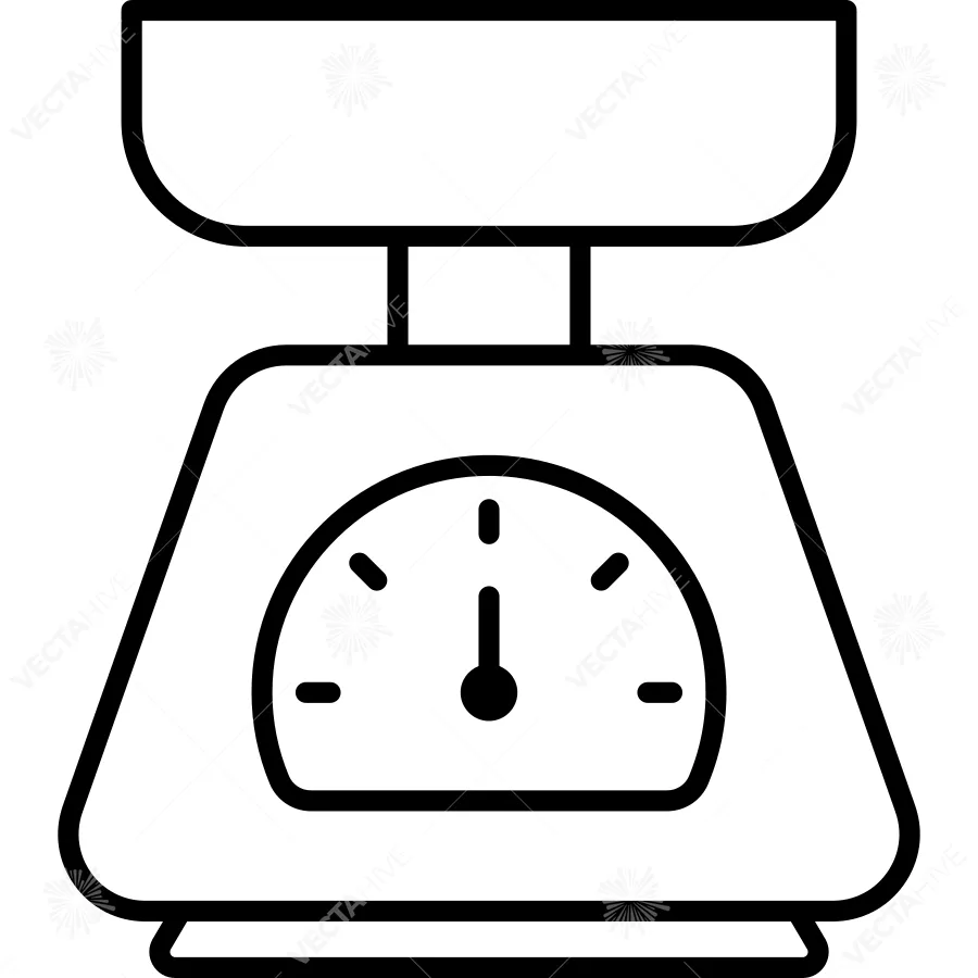 Kitchen Utensil Scale Icon vector Design illustration