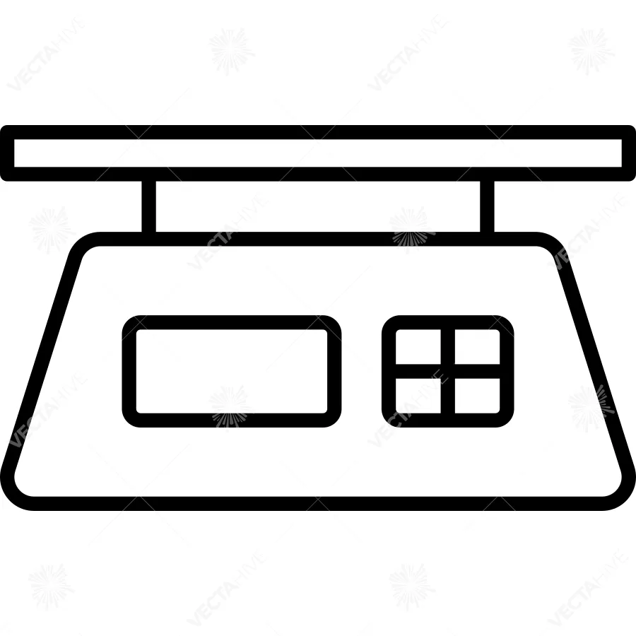 Kitchen Utensil Scale Icon vector Design illustration